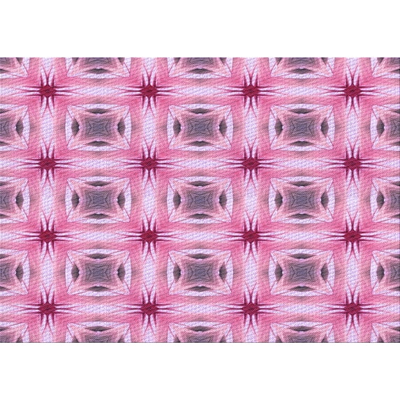 Ahgly Company Machine Washable Indoor Rectangle Transitional Magenta Pink Area Rugs, 5' x 7'