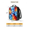 thumbnail image 4 of Xixirimido Wolf Red Blue Fire Pattern 4Pcs Children Schoolbag Set Large Capacity Backpack with Lunch Box Pencil Pouch and Water Bottle Holder Bag for Teens Boys Girls Bookbag Set, 4 of 6