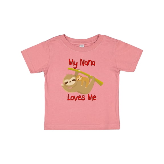 Inktastic My Nana Loves Me Sloth Boys or Girls Baby T-Shirt