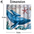 thumbnail image 2 of PULLIMORE Animals Shower Curtain Undersea World Waterproof Bathroom Decor with Hooks (71" x 71"), 2 of 8