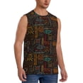 thumbnail image 2 of Uemuo Polynesian Turtles Pattern Men's Sleeveless T-Shirt,Muscle Athletic Tank Top, Moisture-wicking Quick-dry Breathable Classic Tee Top for Gym Run Outdoor Sports-X-Large, 2 of 8