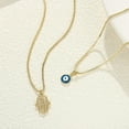 thumbnail image 6 of Turandoss 14K Gold Plated Charm Evil Eye Blue Eyes Amulet Layered Pendant Choker Necklace for Women Boho Spiritual Turkish Blue Lucky Protection Jewelry Delicate Evil Eye Birthday Gift for Women, 6 of 8