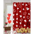 thumbnail image 3 of Red Valentine''s Day Shower Curtain, Love Heart Shower Curtains Set with Hooks, Waterproof Fabric Bathroom Curtains Decor Home Accessories,72 X 72 Inch Long, 3 of 6