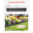 thumbnail image 4 of KFFKFF Galvanized Steel Landscape Edging, 6-Pack 40 x 8 Inch Metal Edging for Landscaping with Mounting Clips, Flexible Garden Edge Border for Flower Beds and Pathways, Black, 4 of 9