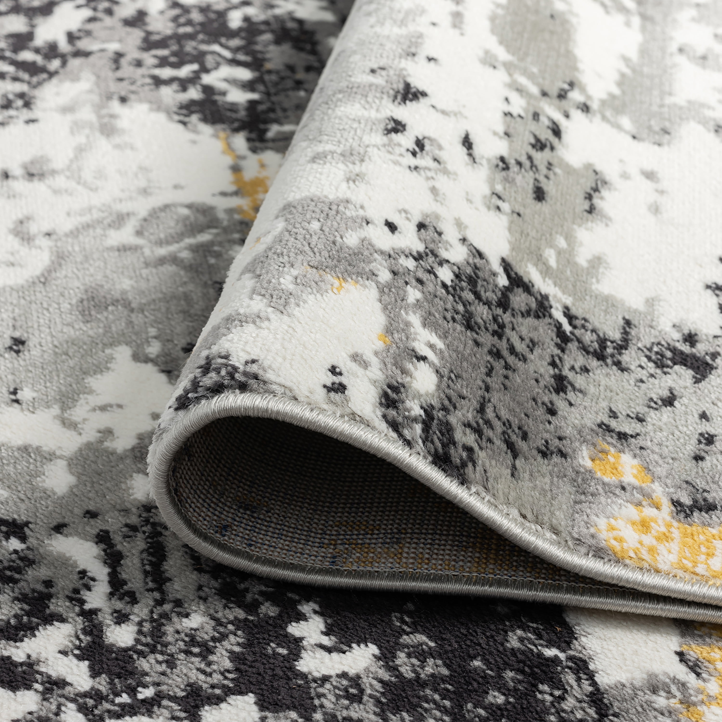 8x10 Modern Yellow Large Area Rugs for Living Room | Bedroom Rug | Dining Room Rug | Indoor Entry or Entryway Rug | Kitchen Rug | Alfombras para Salas 7'11'' x 10'3''