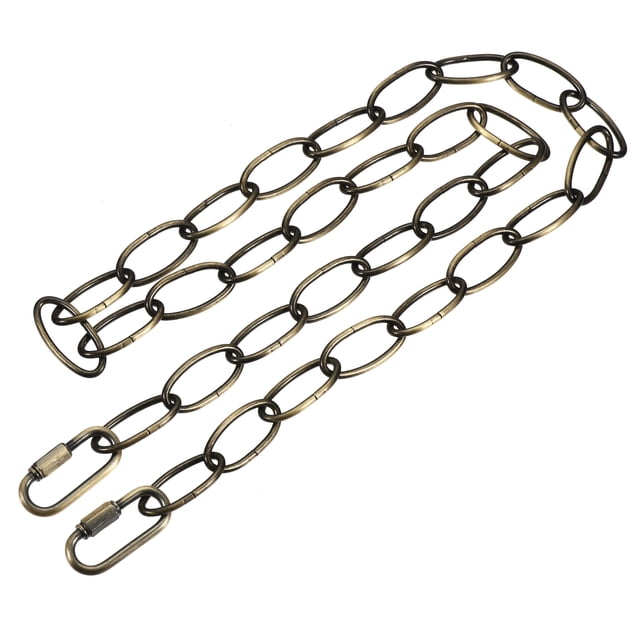 Unique Bargains 3mm Thick 1m Long Chain Connectors Pendant Light Fixture Chains Bronze 1 Set