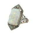 thumbnail image 2 of Women Ring Square Faux Gem Jewelry Vintage Geometric Ring Jewelry Gifts, 2 of 8