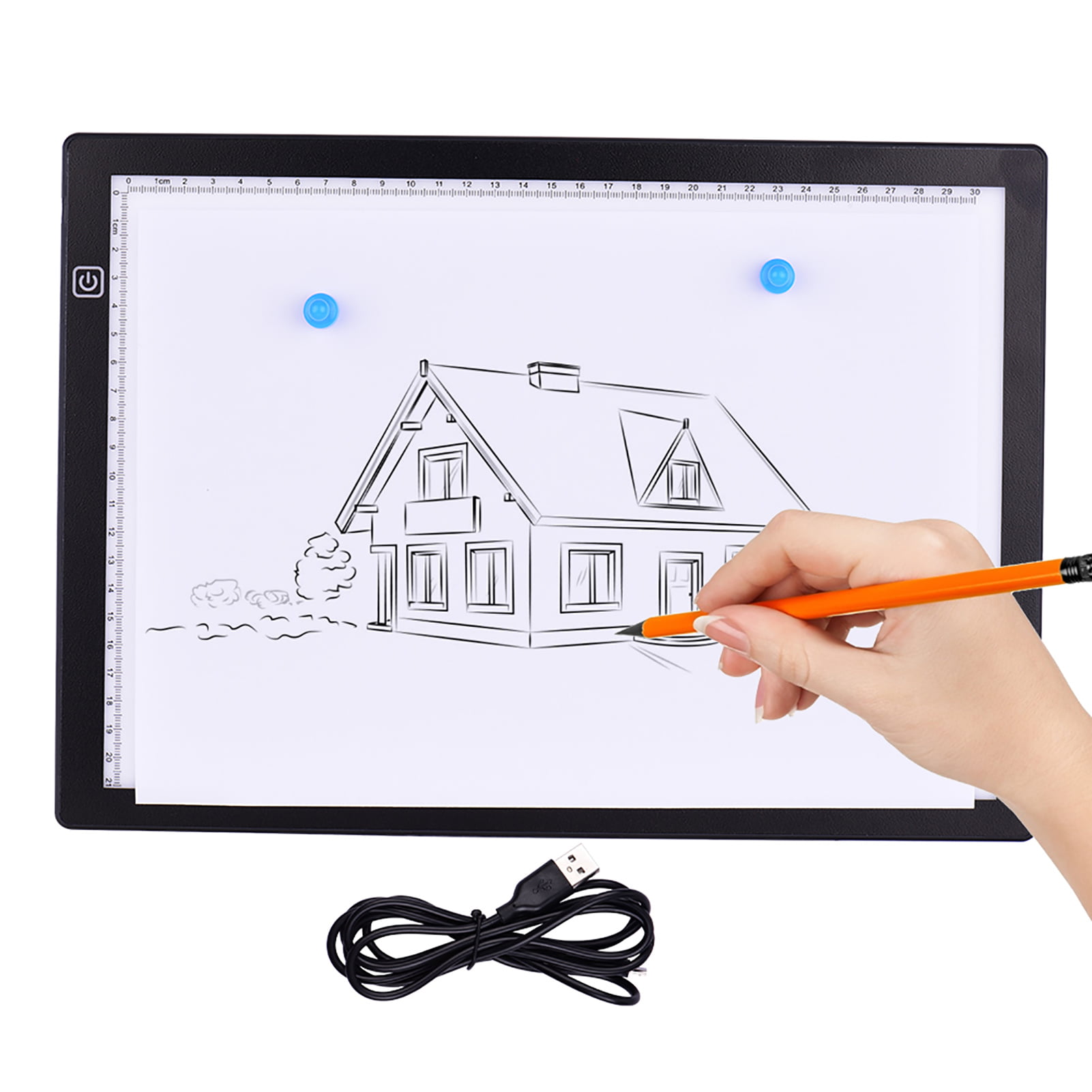 LED A4 Light Box Copy Board Portable Dimmable Brightness Drawing Board Tracing Light Pad Box for Diamond Painting Sketching Artists Painting