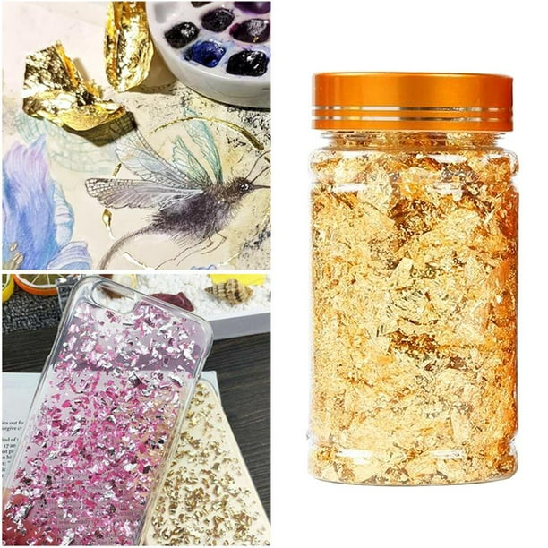 Resina dorada Yinane Lámina metálica dorada 3g manualidades