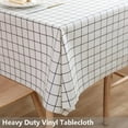 thumbnail image 4 of Heavy Duty Vinyl Table Cloth Plastic Tablecloths for Kitchen Dining Table Wipeable PVC Waterproof Tablecloth for Rectangle Table, 53.94x35.43", 4 of 9