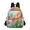 Watercolor Bird Tulip, variant on JIALIOU Mini Backpack Purse for Women Quilted Casual Daypack Small Travel Shoulder Bag, Blue Black White Marble