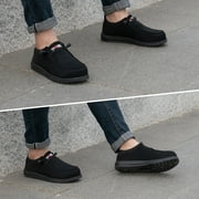 LARNMERN Steel Toe Shoes for Men Non-slip Loafer Shoe Comfortable Breathable Walking Sneakers