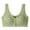 Green(New), variant on Front-Closure Bra for Women,Fashion Lace Pattern Wavy Edge Design Wire-Free Nude-Feel Seamless Underwear Comfort Bra