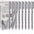 thumbnail image 1 of miduoduo-Silver Permanent Marker, Fine Point, Acid Free, Non-Toxic Ink, Quick Drying, Ideal for Adult Coloring, Crafts, Gift Cards, Fabric, Photo Albums, 8 Count, 1 of 4