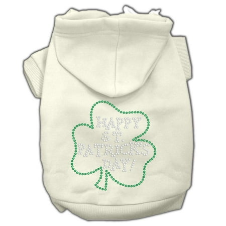 Pet Dog Cat Hoodie Rhinestone, "Happy St. Patrick's Day"