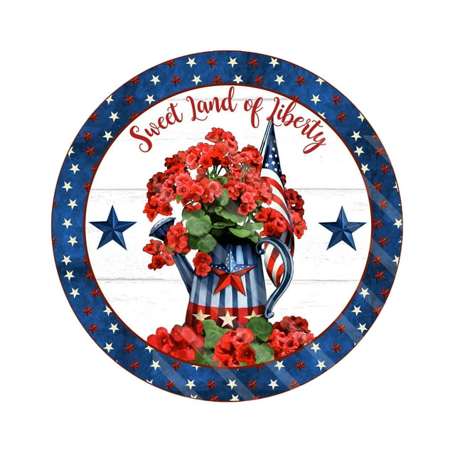 Leutsin Independence Day Welcome Sign Decorative Vintage Wall Hanging Home Garden