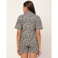 thumbnail image 4 of Moomaya Sleepwear, Shirt & Shorts Night Suit Set, Printed Cotton Pjs Lounge Set, 4 of 9
