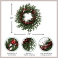 thumbnail image 6 of Northlight Real Touch™️ Berries and Pine Artificial Christmas Wreath  - 32" - Unlit, 6 of 9