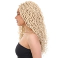 thumbnail image 3 of LUXLUXE Diamond Curly Locs 23 in Long 4X4 Hand Tied Lace Braid Braided Wig, Beauty Heat Resistant Fiber ( Light Blonde), 3 of 8