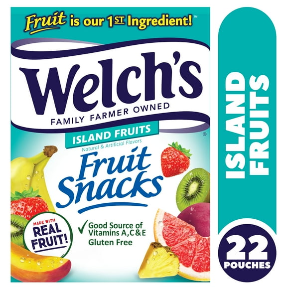 Welch's Island Fruit Fruit Snacks 0.8oz Pouches - 22ct Box