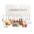 thumbnail image 5 of Yesbay 1 Set Women Cartoon Animal Earrings Different Shapes Drinking Bottle Hook Earrings Food Sweet Color Acrylic Dating Hanging Earrings, 5 of 7