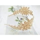 thumbnail image 4 of Corona de diosa, Diadema de hoja, Diadema de boda dorada, Tocado de diosa, Utilizado para joyería nupcial, Tocado de hoja de oro, 13x6.7x15cm (Oro), 4 of 5