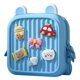 thumbnail image 1 of Mochila para niños, niños, niñas, impermeable, EVA, DIY, bonita decoración de dibujos animados, mochila para guardería, azul, tamaño libre, 1 of 12