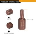 thumbnail image 2 of Uxcell 2pcs T35 Torx Screwdriver Bit 10mm Hex Shank 30mm Length Security Tamper Proof 6 Point Head Hex Bits S2 Steel Screw Driver Bit, 2 of 6