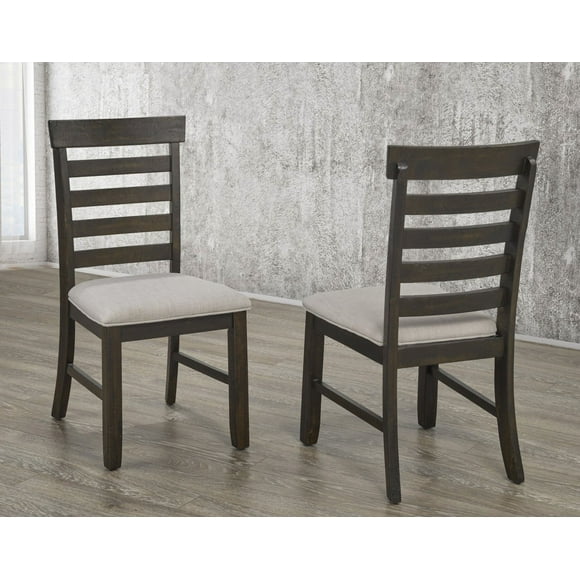 Cosmic Homes Dining Chair Set of 2, Wooden Dining Chair, Slat Back Design, Dining Room Chairs Espresso