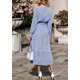 thumbnail image 2 of Vestido PRETTYGARDEN Bohemio Floral de Manga Larga con Cruzado y Escote en V para Mujer - Talla M, 2 of 4