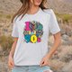 thumbnail image 3 of Camiseta informal elegante vintage de los 90 para mujer: camiseta de manga corta con estampado festivo, 3 of 5