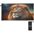 thumbnail image 2 of Coolnut Fierce Lion Beach Towel Soft Absorbent Quick Dry Sand Free Lightweight Polyester Camping Towels for Beach Travel Swim 31x71 in Wash cloth, 2 of 7