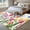 DeepPink Lavender, variant on Area Rug for Living Room, Tulips Spring Floral Non-Slip Indoor Large Carpet for Bedroom/Dining Room, Flowers Butterfly Plaid Pastoral Washable Low-Profile Rectangle Floor Mat Runner Rugs - 2.7 x 5 Ft