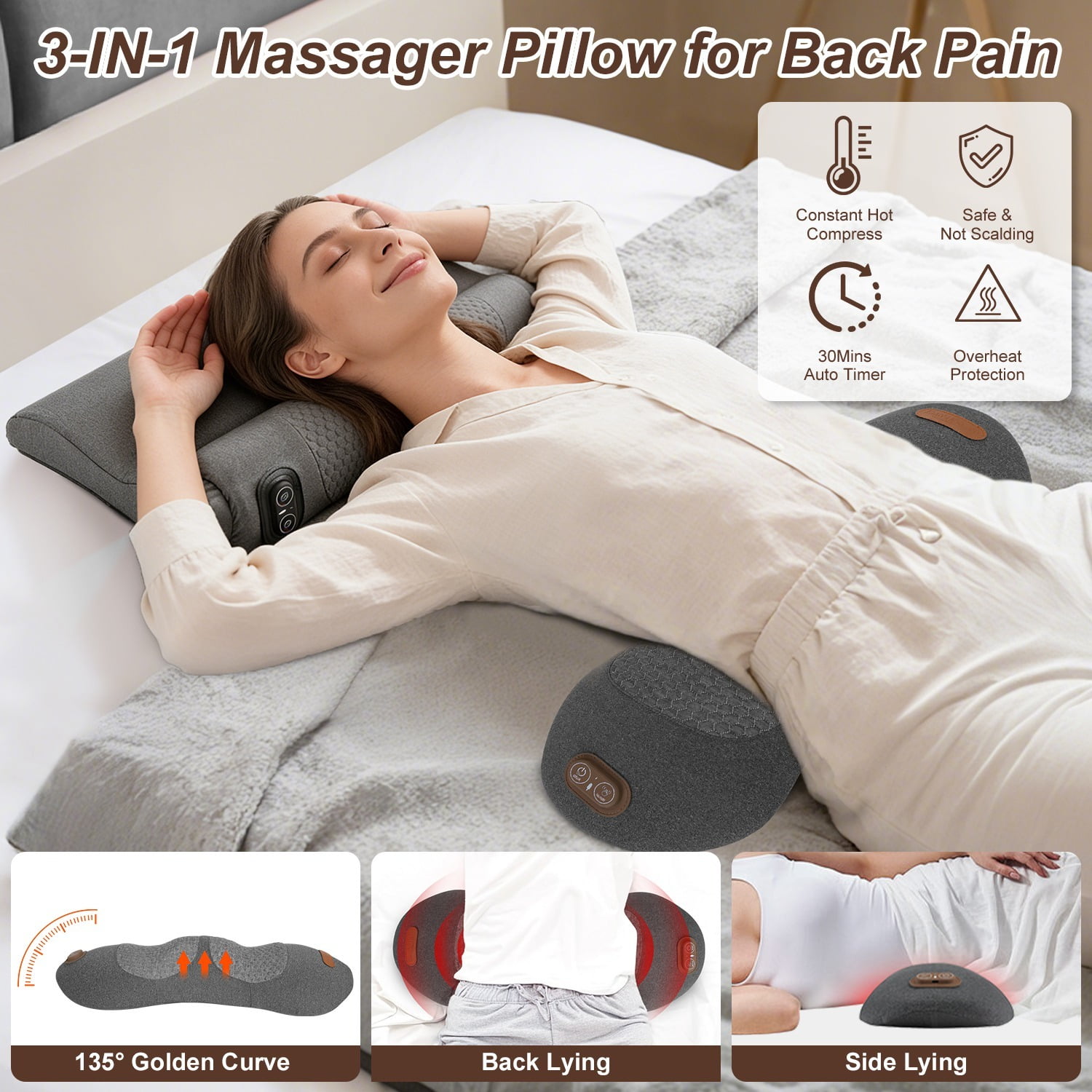 3 in 1 Lumbar Support Pillow