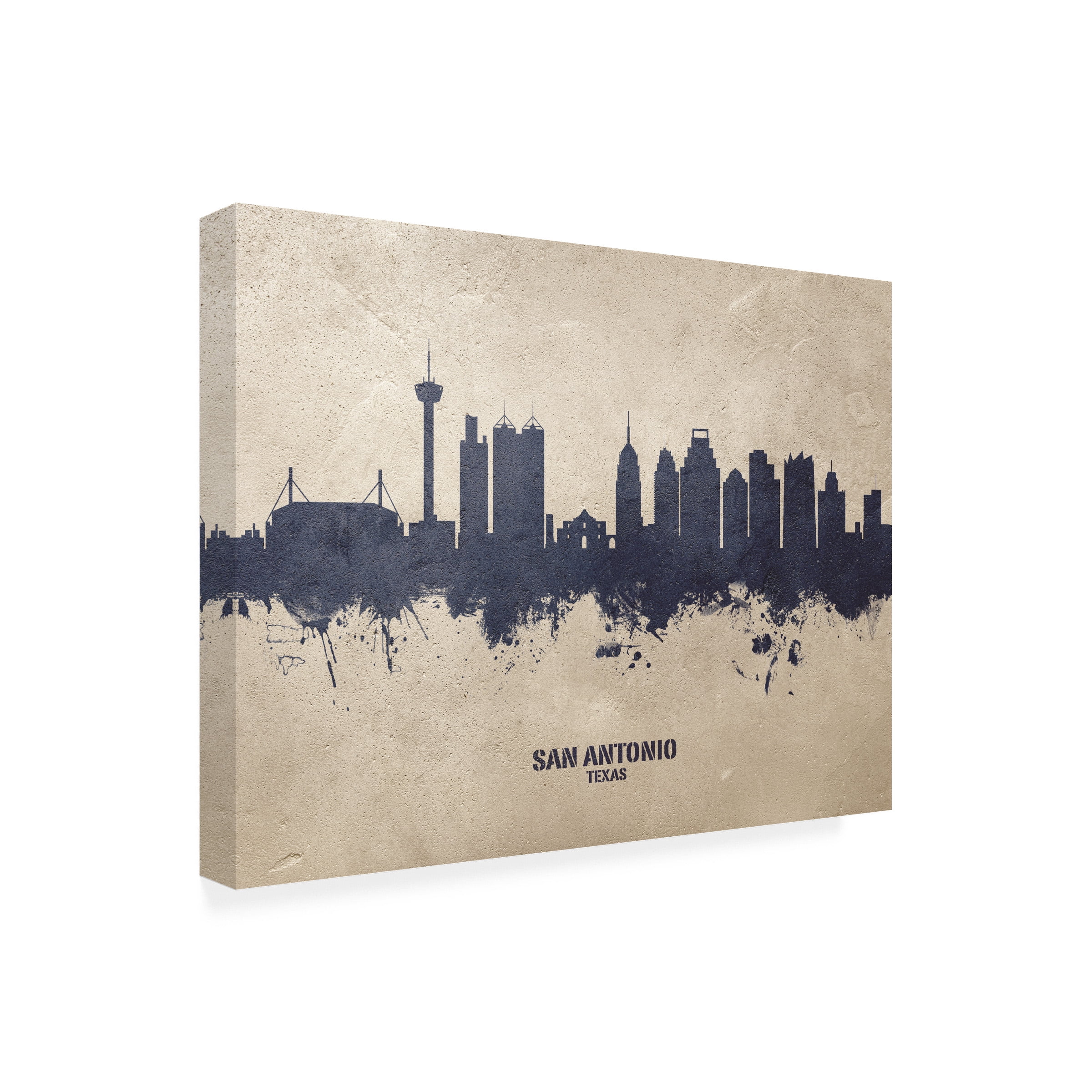 Michael Tompsett 'San Antonio Texas Skyline Concrete' Canvas Art