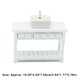 thumbnail image 5 of Vogacara Mini-lavabo para casa con cajón, báscula educativa, juego de baño blanco con paisaje, accesorios realistas en miniatura, fregadero de cocina Muebles de casa de muñecas Vogacara FN010755-01B, 5 of 6