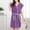 Purple, variant on Women's V-Neck Sleeveless Sleepwear Robes with Pockets Casual Drop Shoulder Belt Bathrobes Comfy Loose Loungewear,Khaki,Free Size
