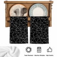 thumbnail image 5 of Black Geometric Stripes Kitchen Towels Set of 1, Modern Minimalism Abstract Lines Absorbent Dish Towels for Kitchen, Microfiber Hand Towel, Quick Drying Tea Towel for Cleaning Decorative Dishcloths, 5 of 7