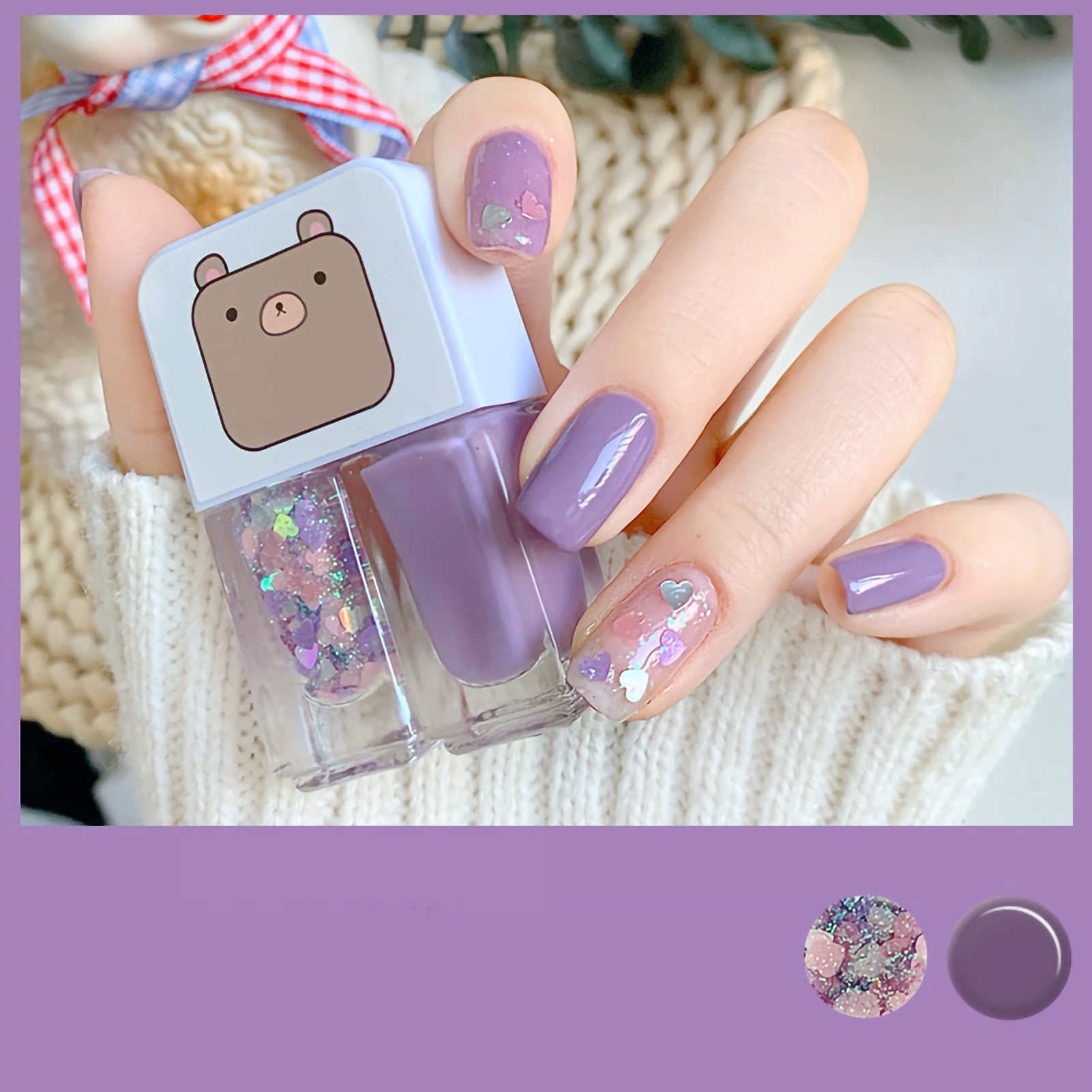 Easy Peel Off Nail Polish Nail Polish Set 2 Bottles Nail Polish Easy