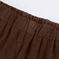 thumbnail image 5 of Bovemsi Women's Casual Pants Womens Loose Elastic Waist Cotton Trouser Cropped Wide Leg with Pockets, 5 of 6