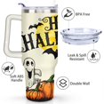 thumbnail image 3 of Halloween Pumpkin 40 oz Coffee Tumbler with Handle Rust Resistant Travel Cups Decorative Cafe Tumblers for Home Office Supplies Birthday Christmas, 3 of 7