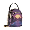 thumbnail image 7 of FORMRS Crossbody Bag for Women Quilted Travel Shoulder Cell Phone Purse with Chain Strap Handbag, Blue Neon Road, 7 of 7