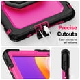 thumbnail image 7 of for Xiaomi Redmi Pad 2 Case 11 2025, 360 Rotating Shockproof Cover with Stand, Handle, Shoulder Strap (TB336FU/TB330FU), Rose Panel, 7 of 7