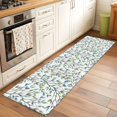 thumbnail image 3 of Blue Green Eucalyptus Area Rugs Collection 2'x6', Spring Botanical Leaves Weeping Non Slip Indoor Rectangle Throw Runner Rug Floor Mat Carpet for Living Room Dining Table Bedroom Nursery, 3 of 9