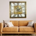 thumbnail image 6 of THE GEARS CLOCK Wall Clock with Real Moving Gears AM-LI_ 24 in Square Gold-Antique, 6 of 10