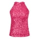 thumbnail image 5 of Top halter con lentejuelas para mujer - Blusa corta sin mangas brillante para fiesta/discoteca (talla única), 5 of 5