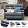 thumbnail image 5 of Chizzysit Loveseat Recliner Chair, Leather Double Reclining Chairs for Adults ,Love Seat Couches Sofa for Small Spaces Living Room, RV, Home Theater - Dark Gray, 5 of 8
