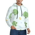 thumbnail image 2 of Lsque Kawaii Frogs Pattern Casual Men's Hoodie,Hooded Sweatshirt with Kangaroo Pocket,Pullover Hoodie-4X-Large, 2 of 7