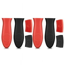 4x Silicone Hot Handle Holder and Assist Handle Holder Cast Iron Skillet Handle Cover Cast Iron Silicone Handle Cover
