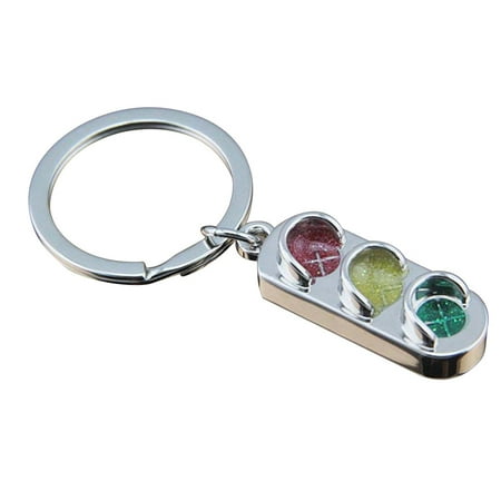 

Traffic Light Signal Pendant Keyring Creative Metal Keychain Cool Car Keyring Handbag Phone Pendant Creative Gift